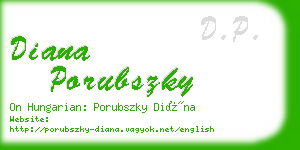 diana porubszky business card